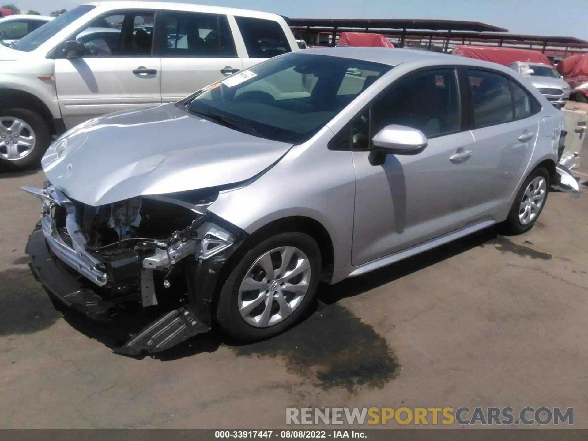 2 Photograph of a damaged car 5YFEPMAE2NP302308 TOYOTA COROLLA 2022