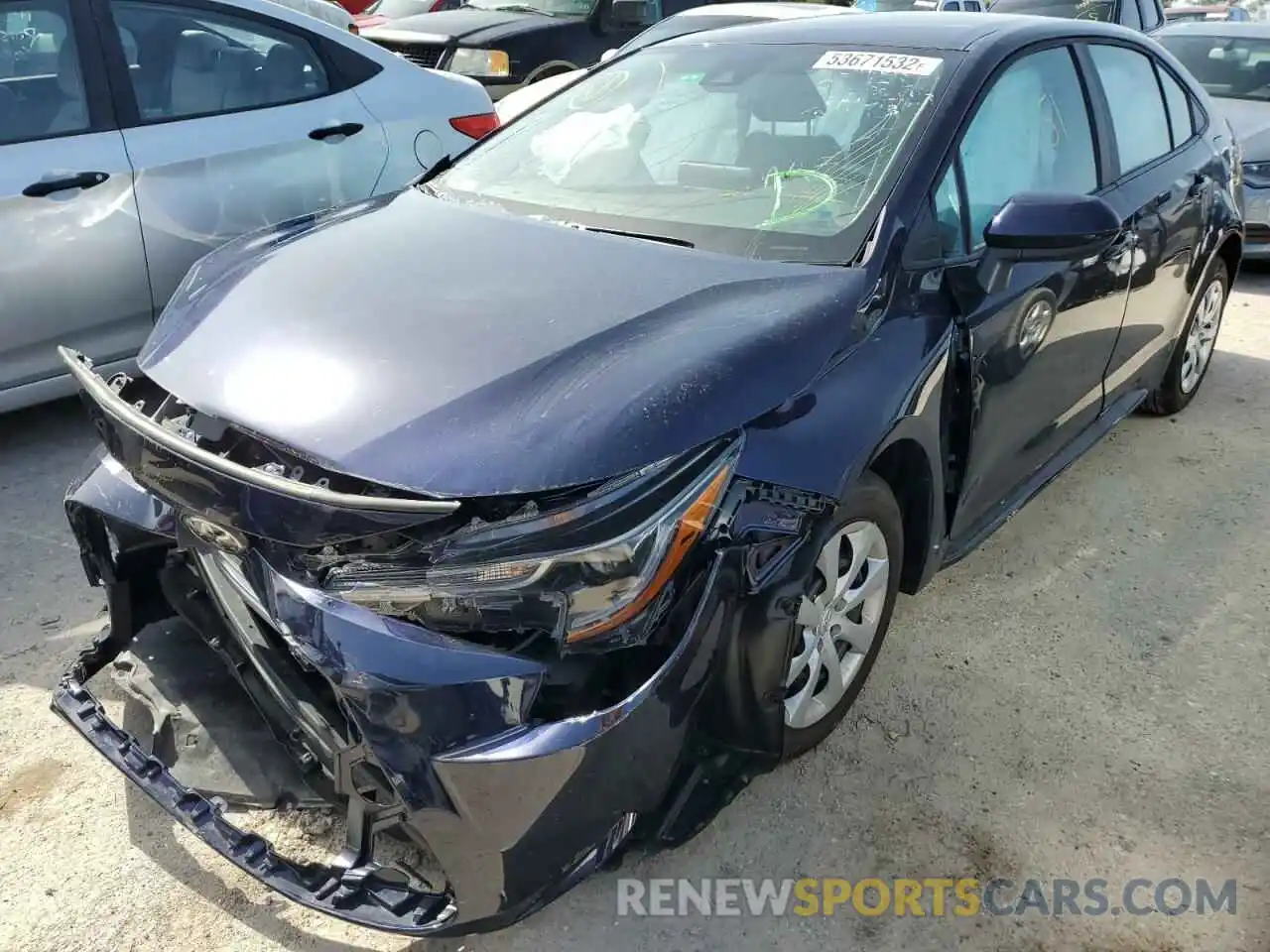 2 Photograph of a damaged car 5YFEPMAE2NP310828 TOYOTA COROLLA 2022