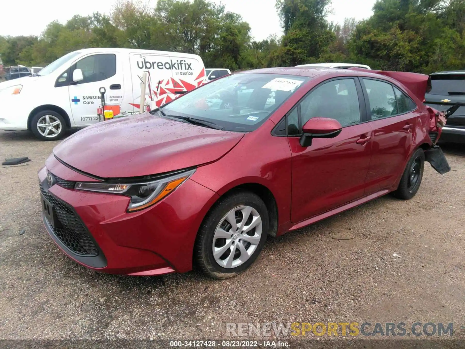 2 Photograph of a damaged car 5YFEPMAE2NP320307 TOYOTA COROLLA 2022