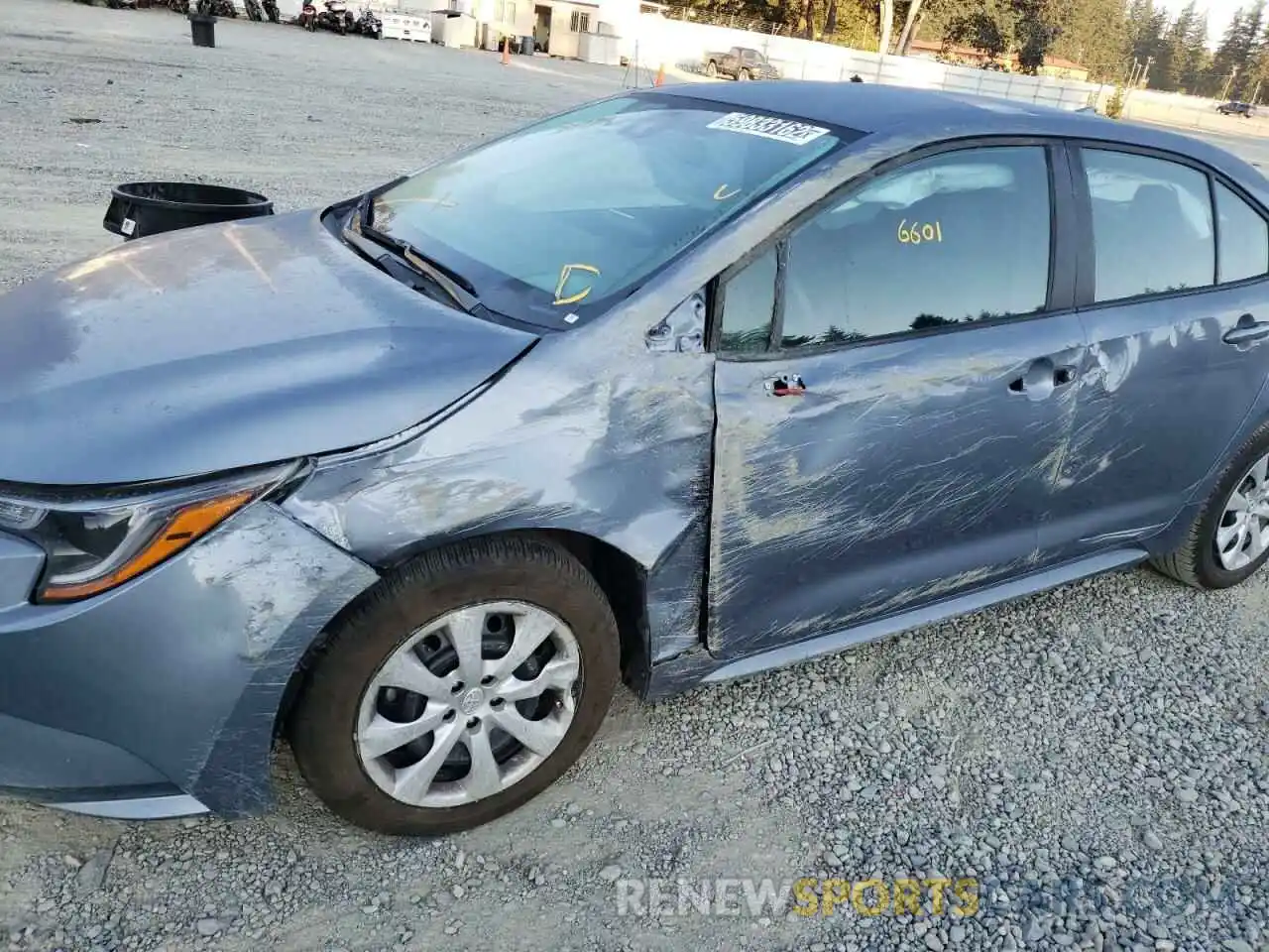 9 Photograph of a damaged car 5YFEPMAE2NP324244 TOYOTA COROLLA 2022