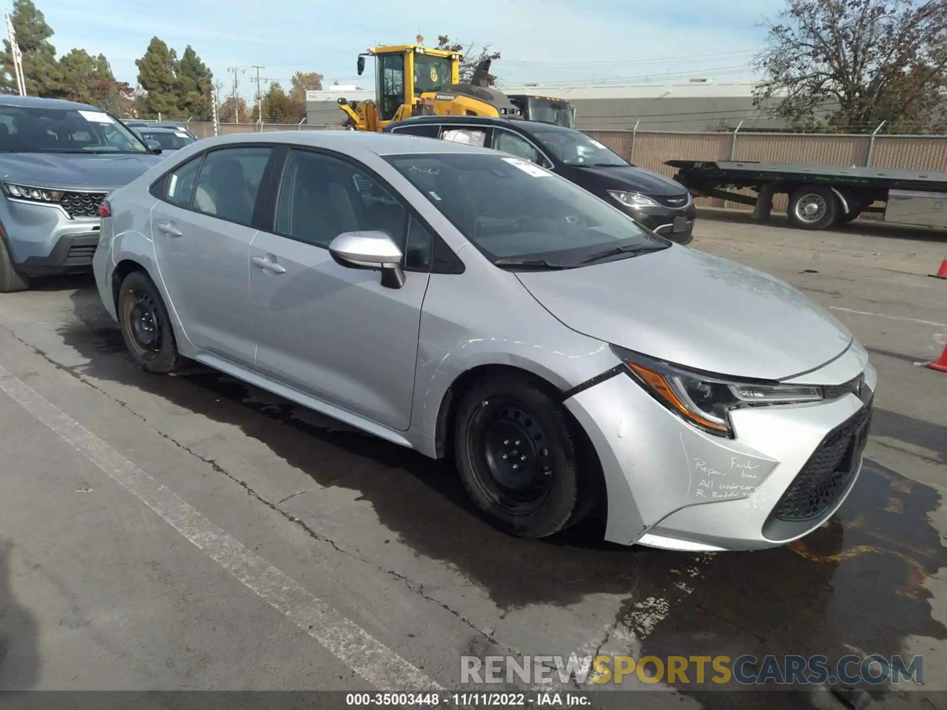 1 Photograph of a damaged car 5YFEPMAE2NP348690 TOYOTA COROLLA 2022