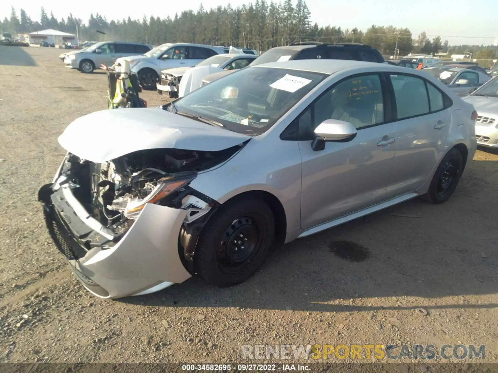 2 Photograph of a damaged car 5YFEPMAE2NP357406 TOYOTA COROLLA 2022