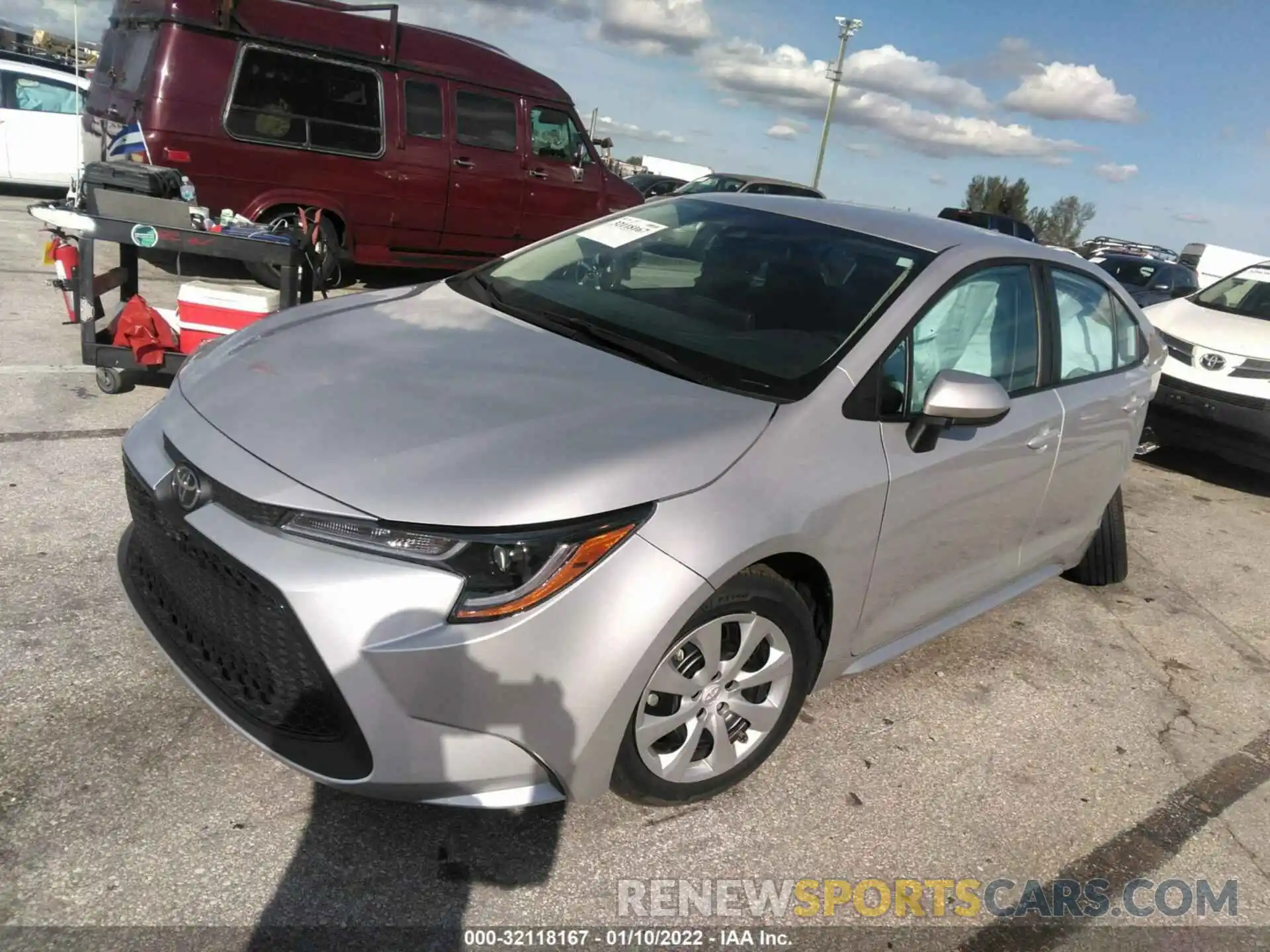 2 Photograph of a damaged car 5YFEPMAE3NP272526 TOYOTA COROLLA 2022