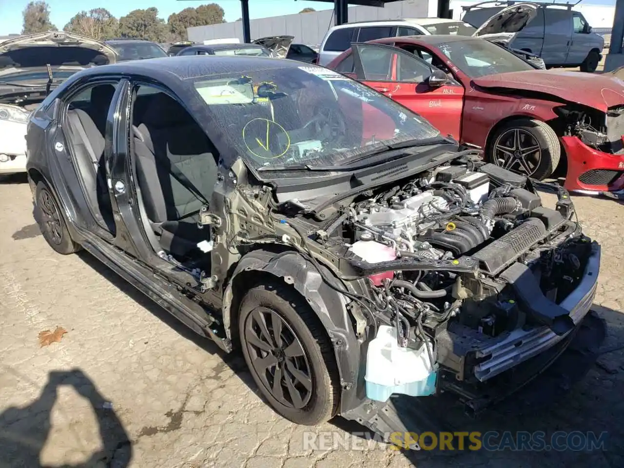 1 Photograph of a damaged car 5YFEPMAE3NP276026 TOYOTA COROLLA 2022