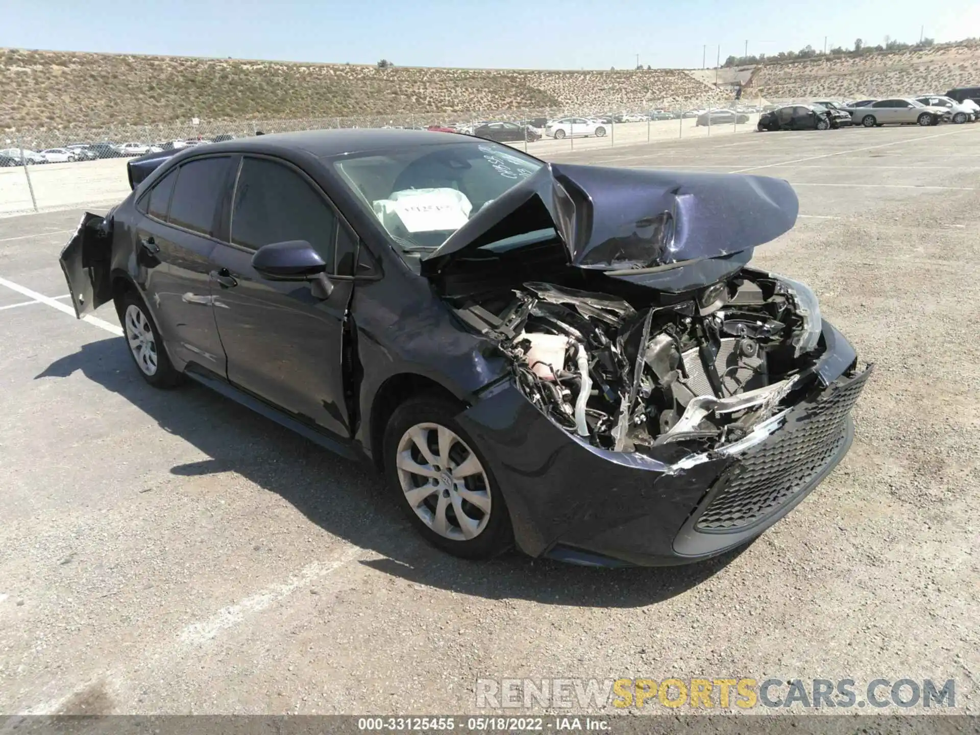 1 Photograph of a damaged car 5YFEPMAE3NP283137 TOYOTA COROLLA 2022