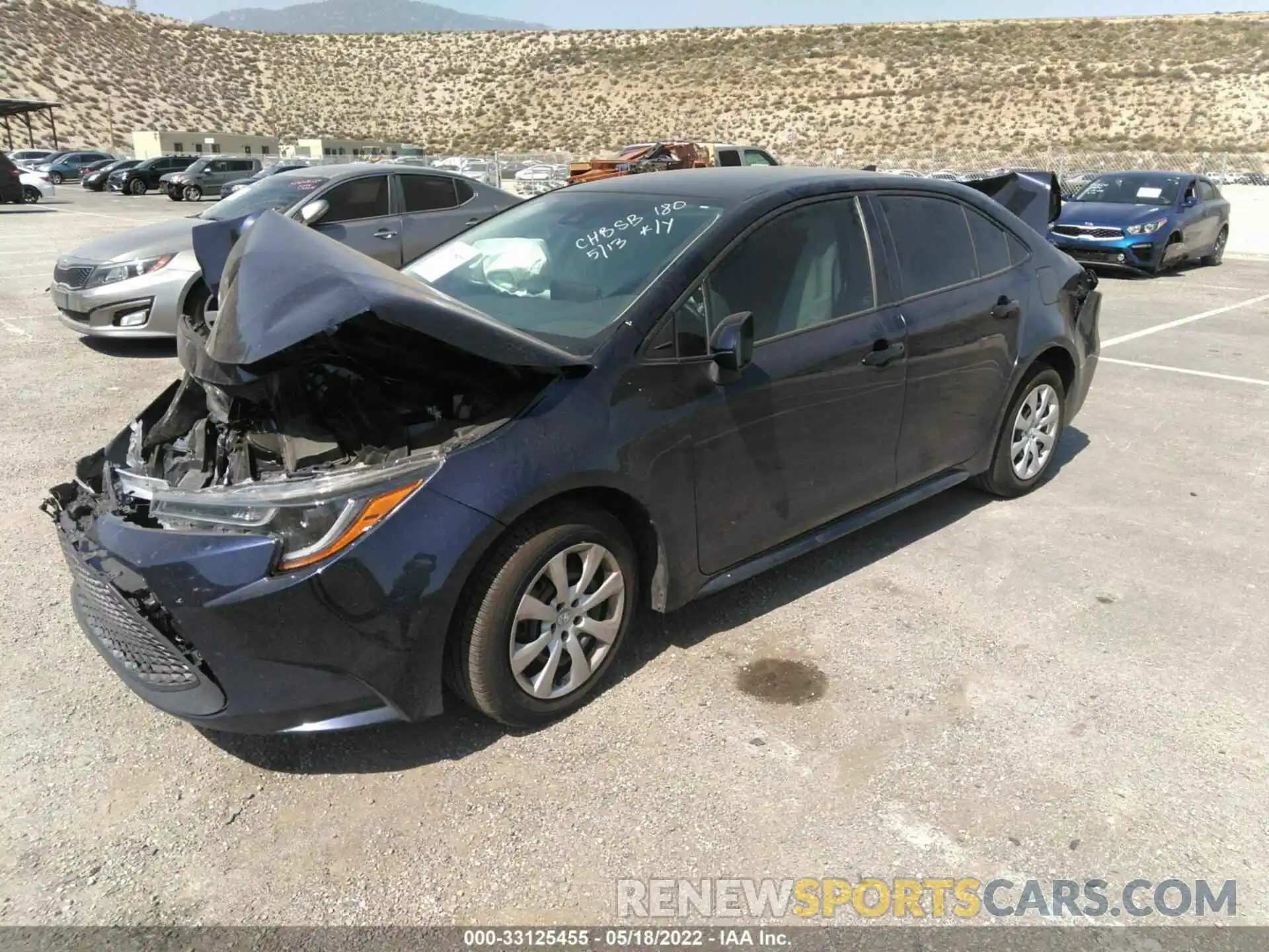 2 Photograph of a damaged car 5YFEPMAE3NP283137 TOYOTA COROLLA 2022