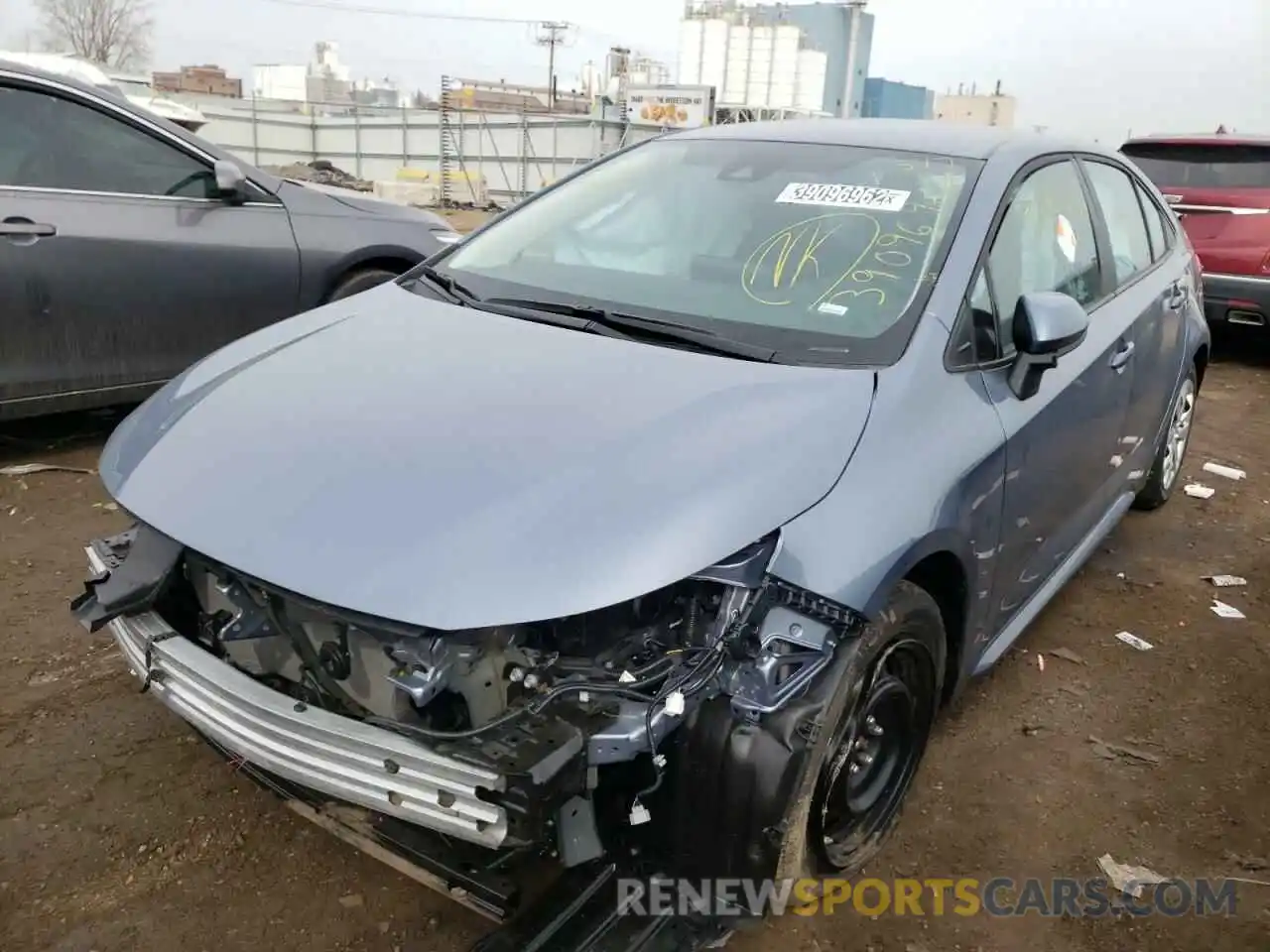 2 Photograph of a damaged car 5YFEPMAE3NP289195 TOYOTA COROLLA 2022