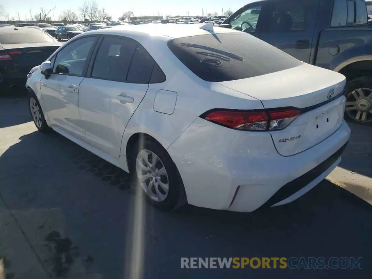 3 Photograph of a damaged car 5YFEPMAE3NP297099 TOYOTA COROLLA 2022