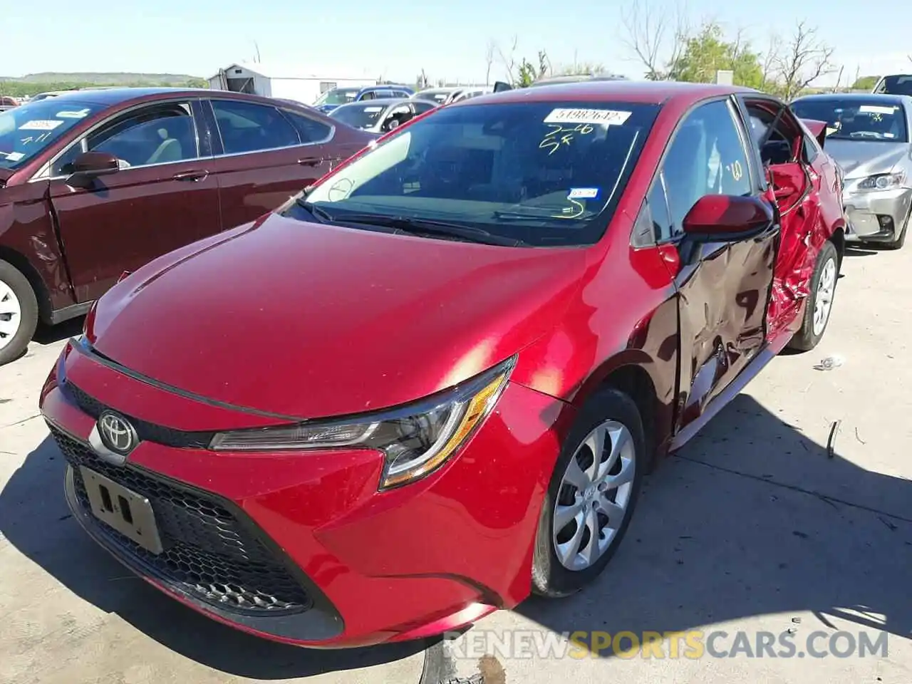 2 Photograph of a damaged car 5YFEPMAE3NP324057 TOYOTA COROLLA 2022