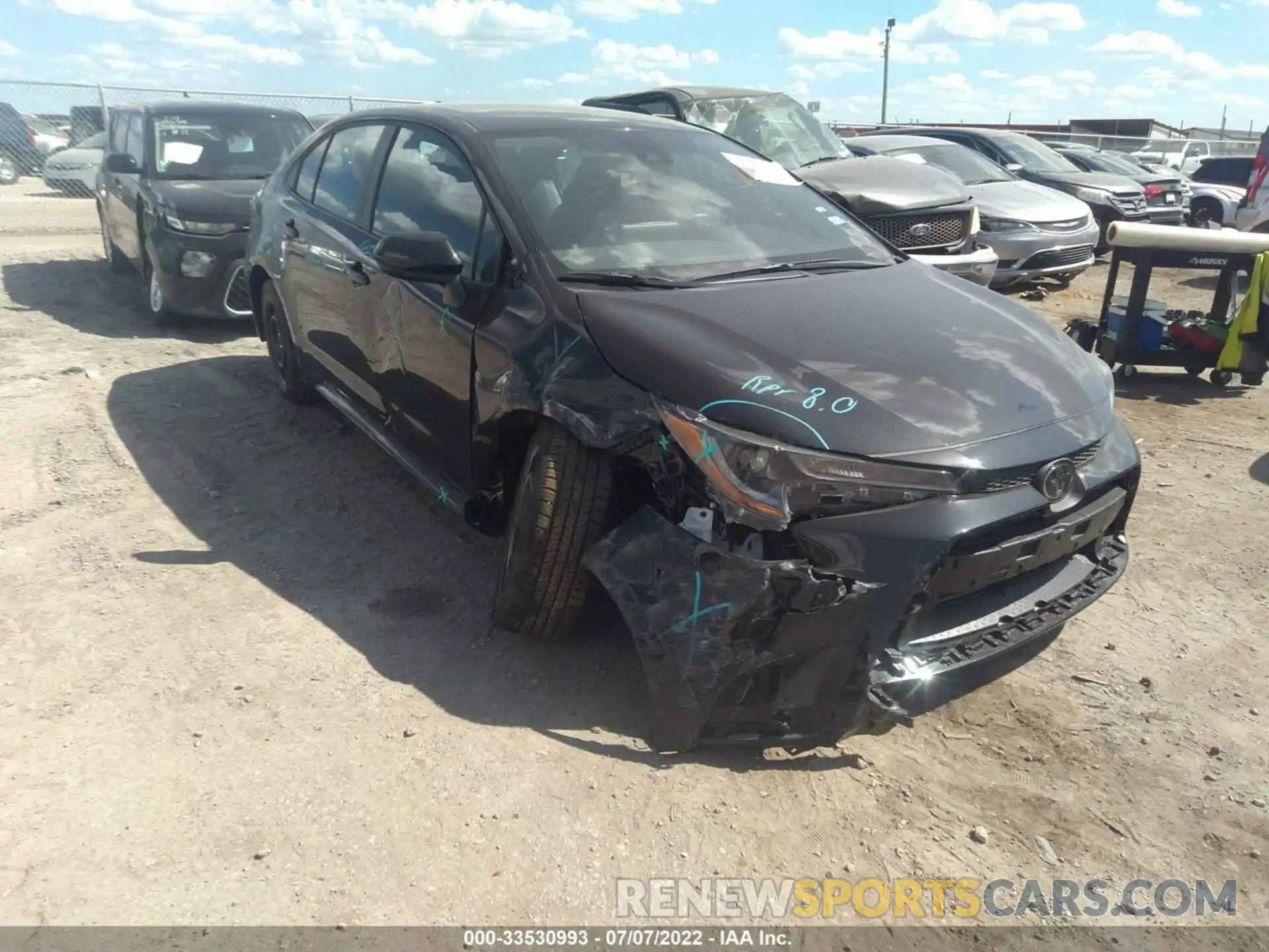 1 Photograph of a damaged car 5YFEPMAE3NP331204 TOYOTA COROLLA 2022