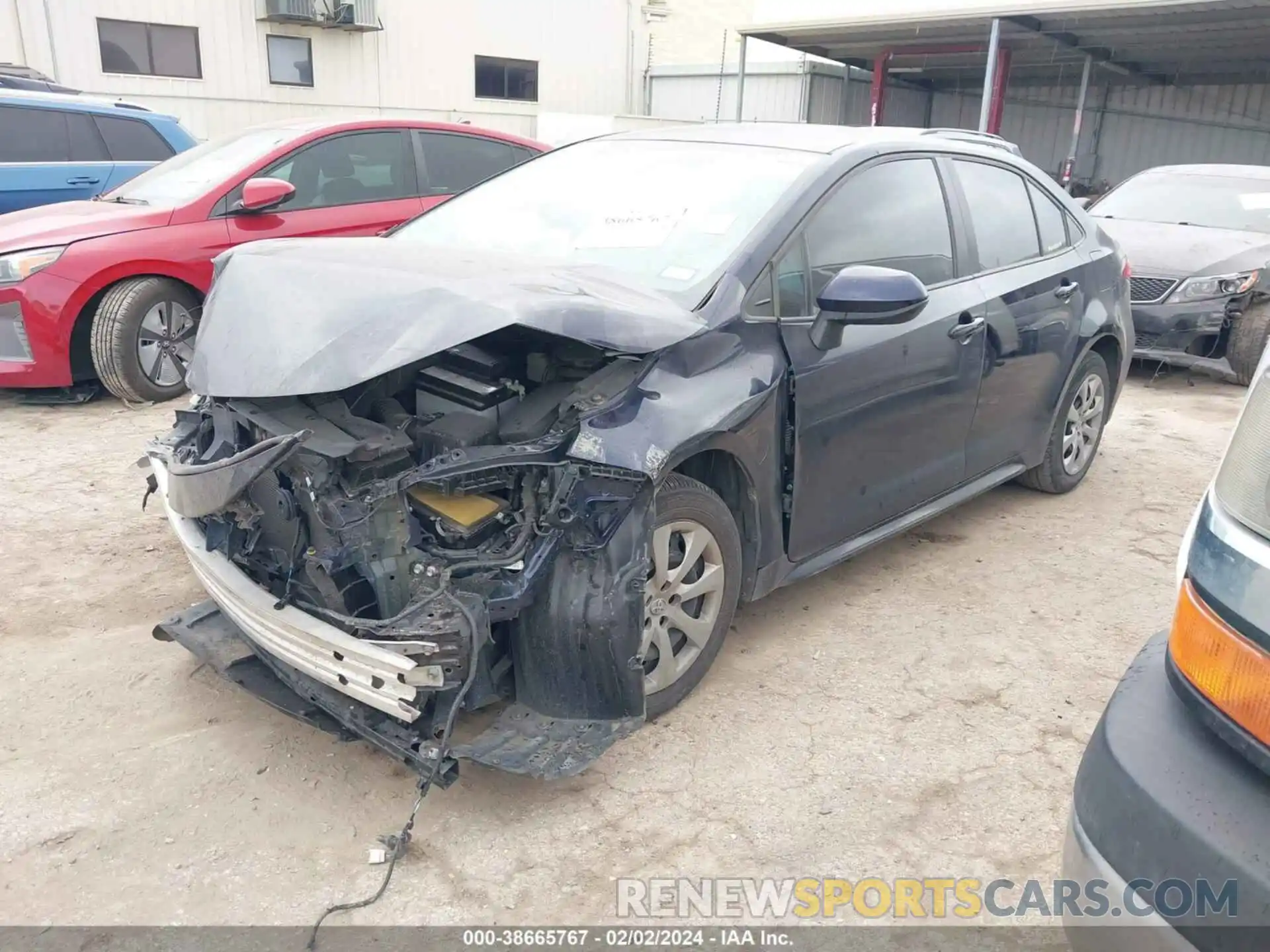 2 Photograph of a damaged car 5YFEPMAE3NP389507 TOYOTA COROLLA 2022