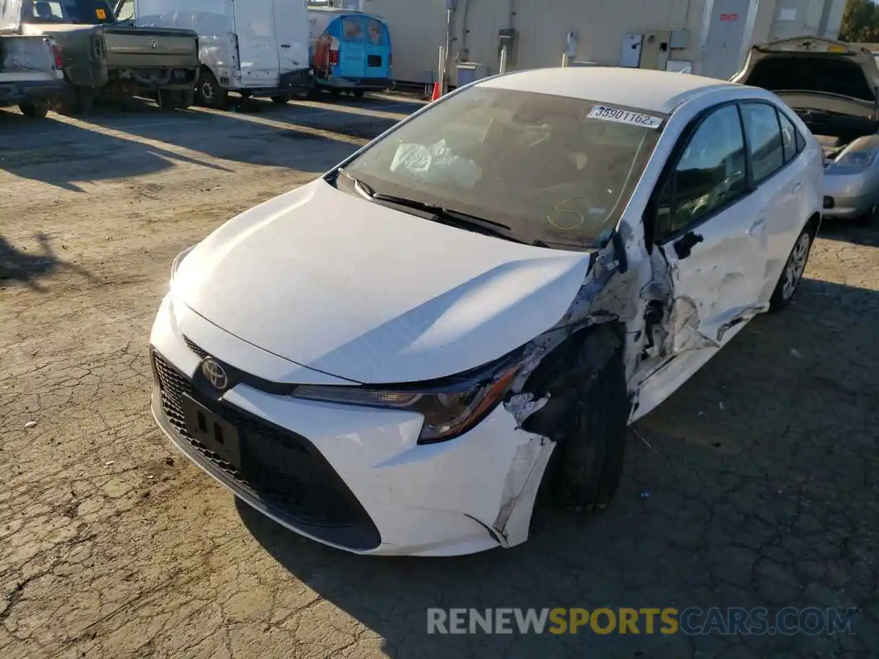 2 Photograph of a damaged car 5YFEPMAE4NP277444 TOYOTA COROLLA 2022