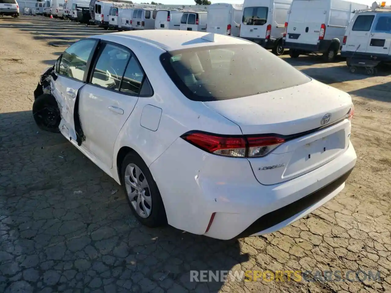 3 Photograph of a damaged car 5YFEPMAE4NP277444 TOYOTA COROLLA 2022