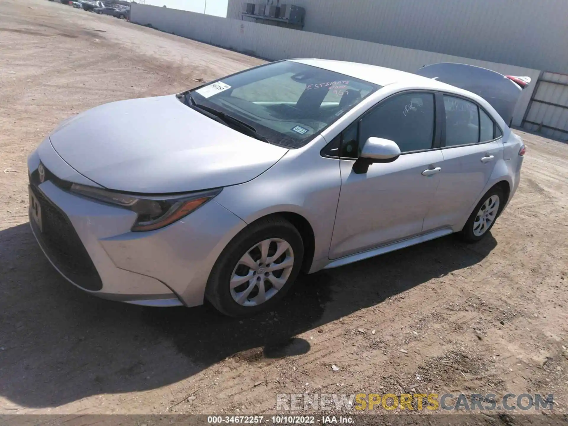 2 Photograph of a damaged car 5YFEPMAE4NP282224 TOYOTA COROLLA 2022