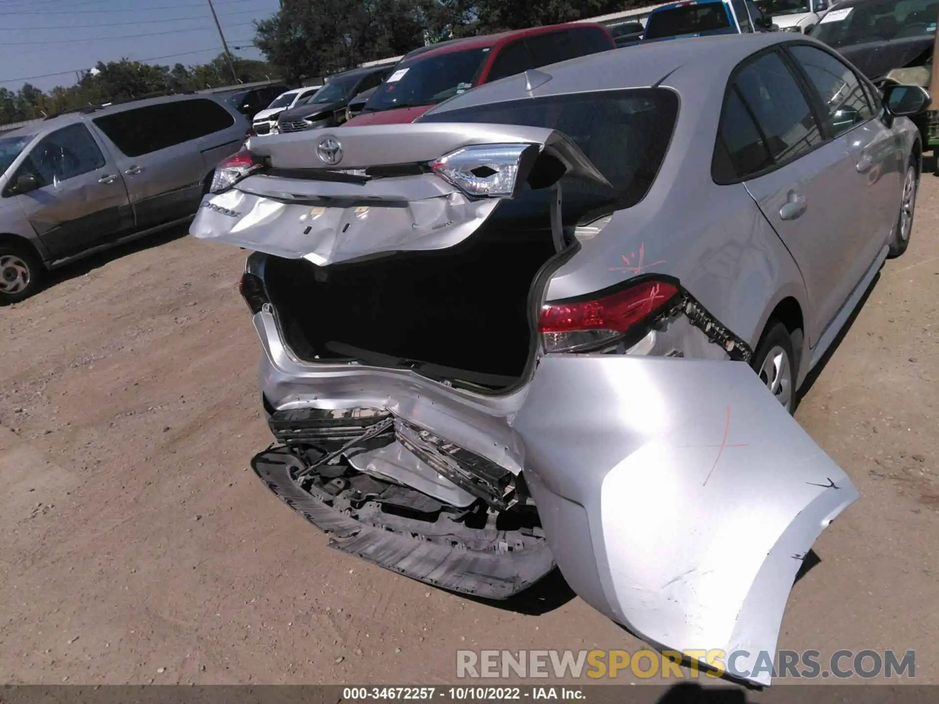 6 Photograph of a damaged car 5YFEPMAE4NP282224 TOYOTA COROLLA 2022