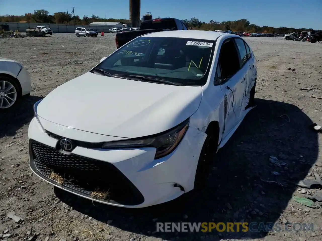 2 Photograph of a damaged car 5YFEPMAE4NP298195 TOYOTA COROLLA 2022