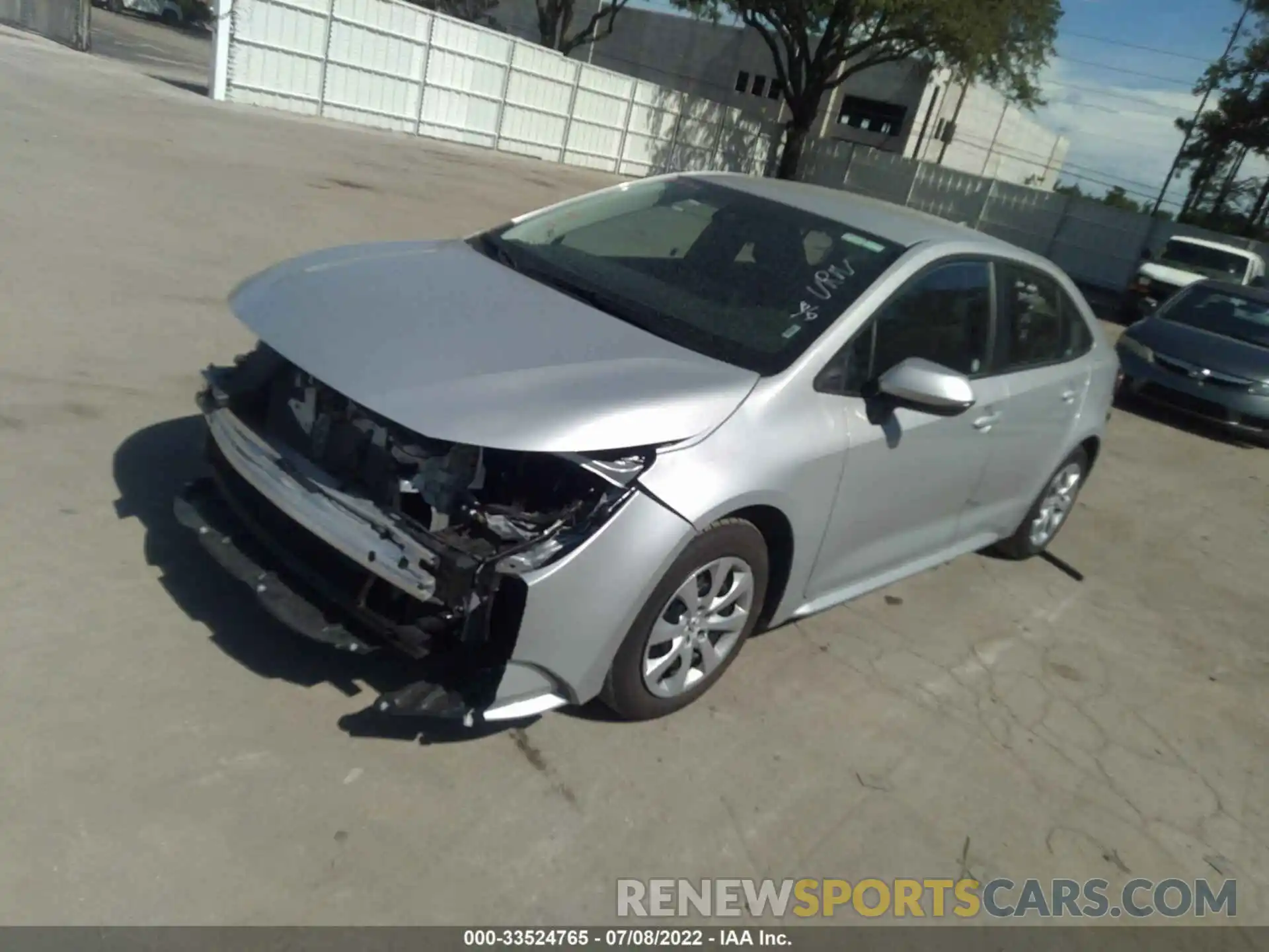 2 Photograph of a damaged car 5YFEPMAE4NP308157 TOYOTA COROLLA 2022