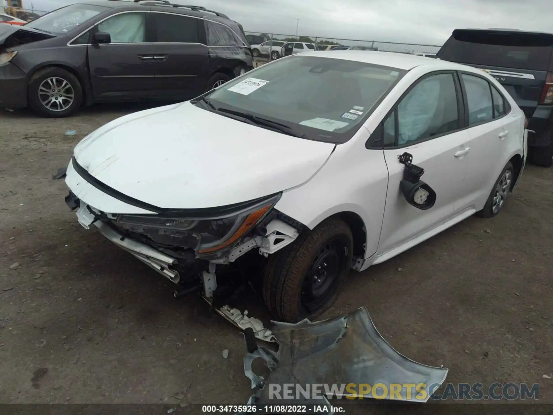 2 Photograph of a damaged car 5YFEPMAE4NP325749 TOYOTA COROLLA 2022