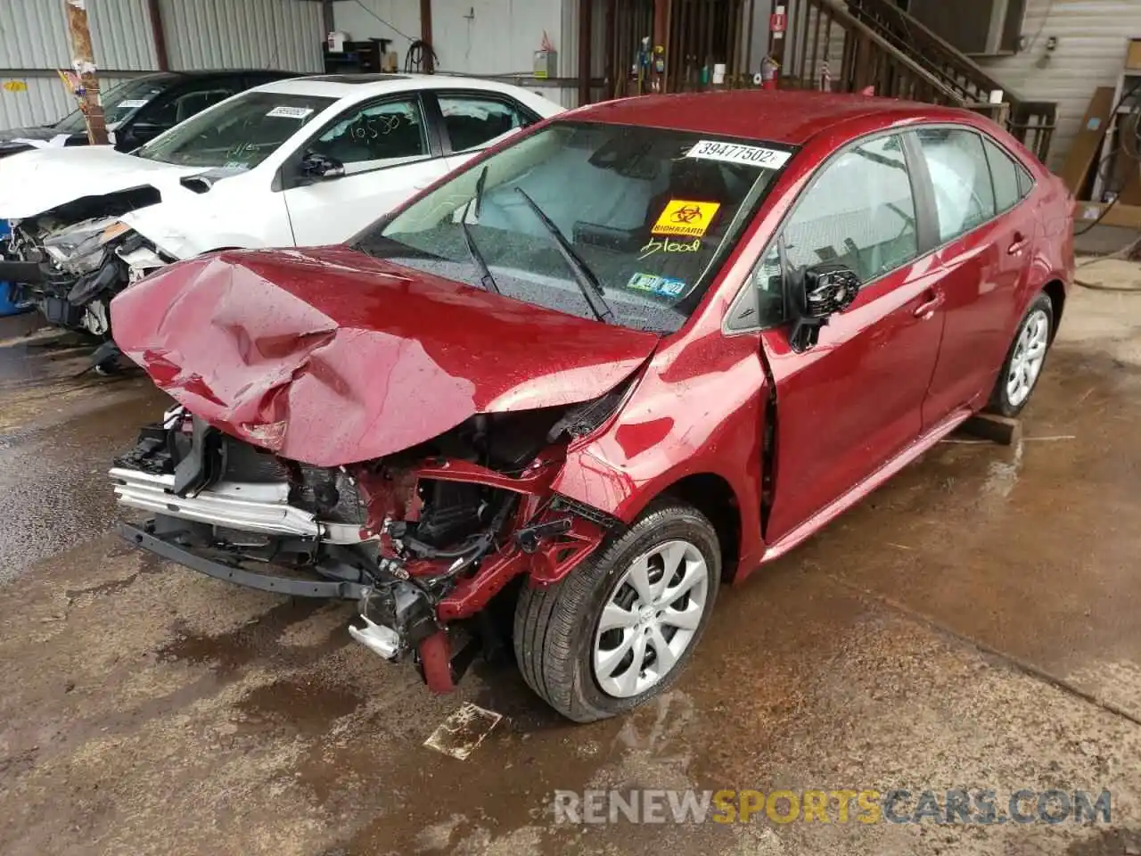 2 Photograph of a damaged car 5YFEPMAE5NP282927 TOYOTA COROLLA 2022