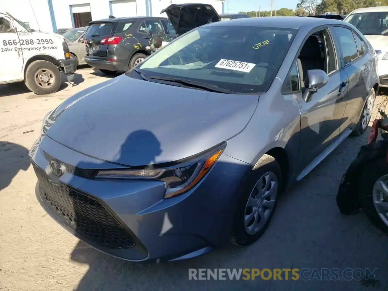 2 Photograph of a damaged car 5YFEPMAE5NP291949 TOYOTA COROLLA 2022