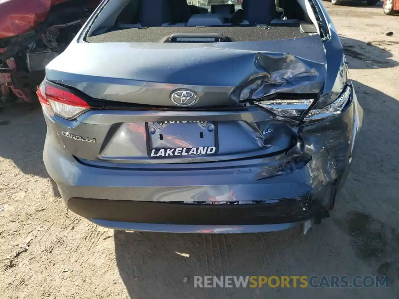 9 Photograph of a damaged car 5YFEPMAE5NP291949 TOYOTA COROLLA 2022