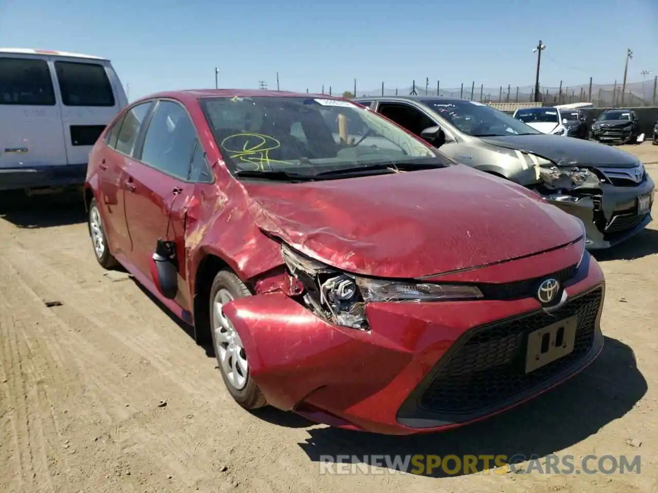 1 Photograph of a damaged car 5YFEPMAE5NP292535 TOYOTA COROLLA 2022