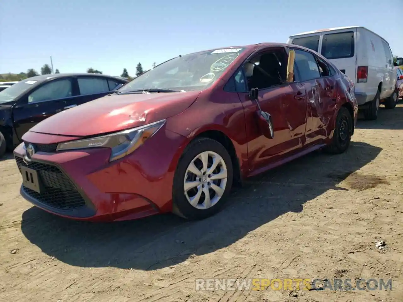 2 Photograph of a damaged car 5YFEPMAE5NP292535 TOYOTA COROLLA 2022