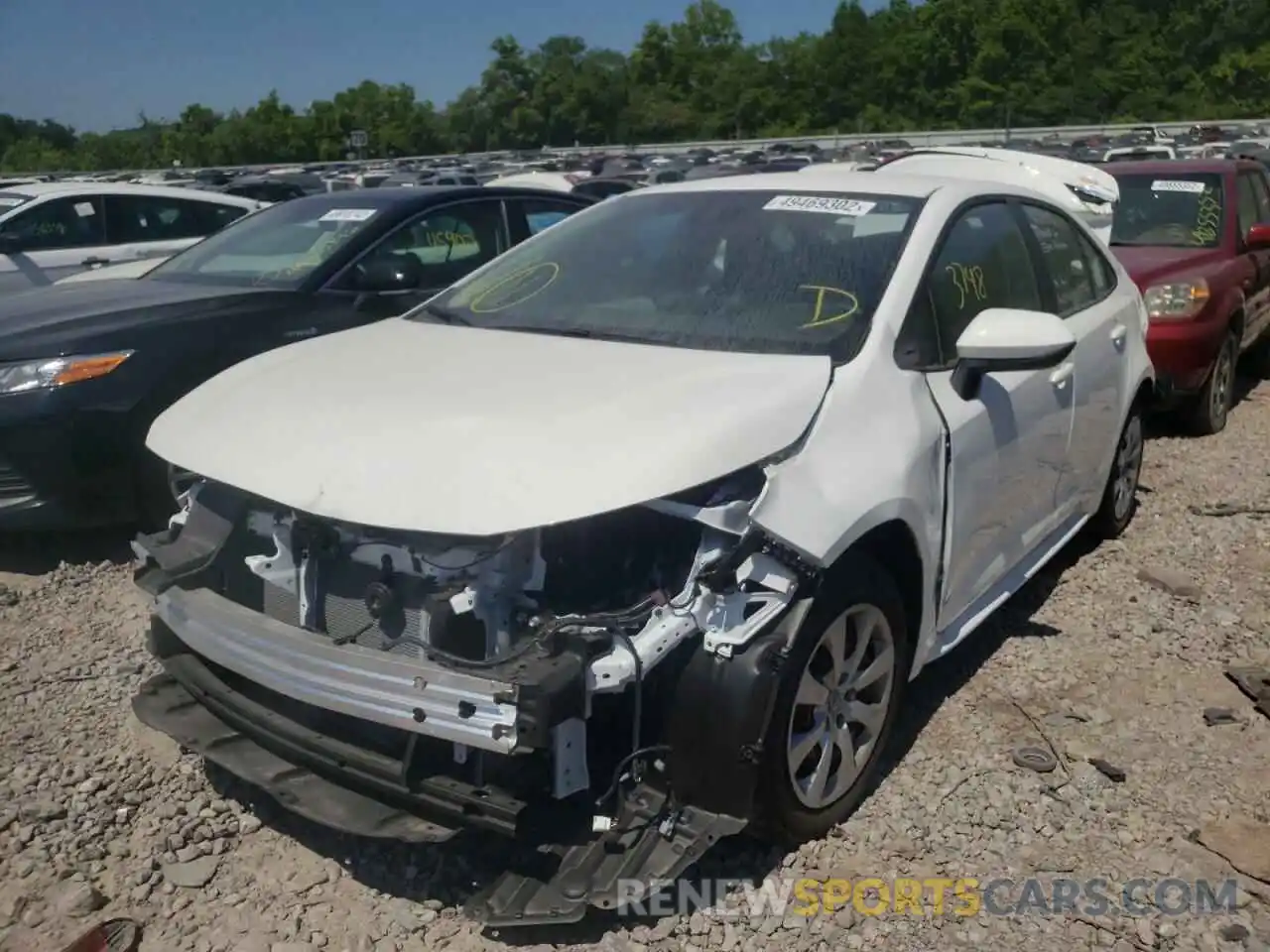 2 Photograph of a damaged car 5YFEPMAE5NP302237 TOYOTA COROLLA 2022