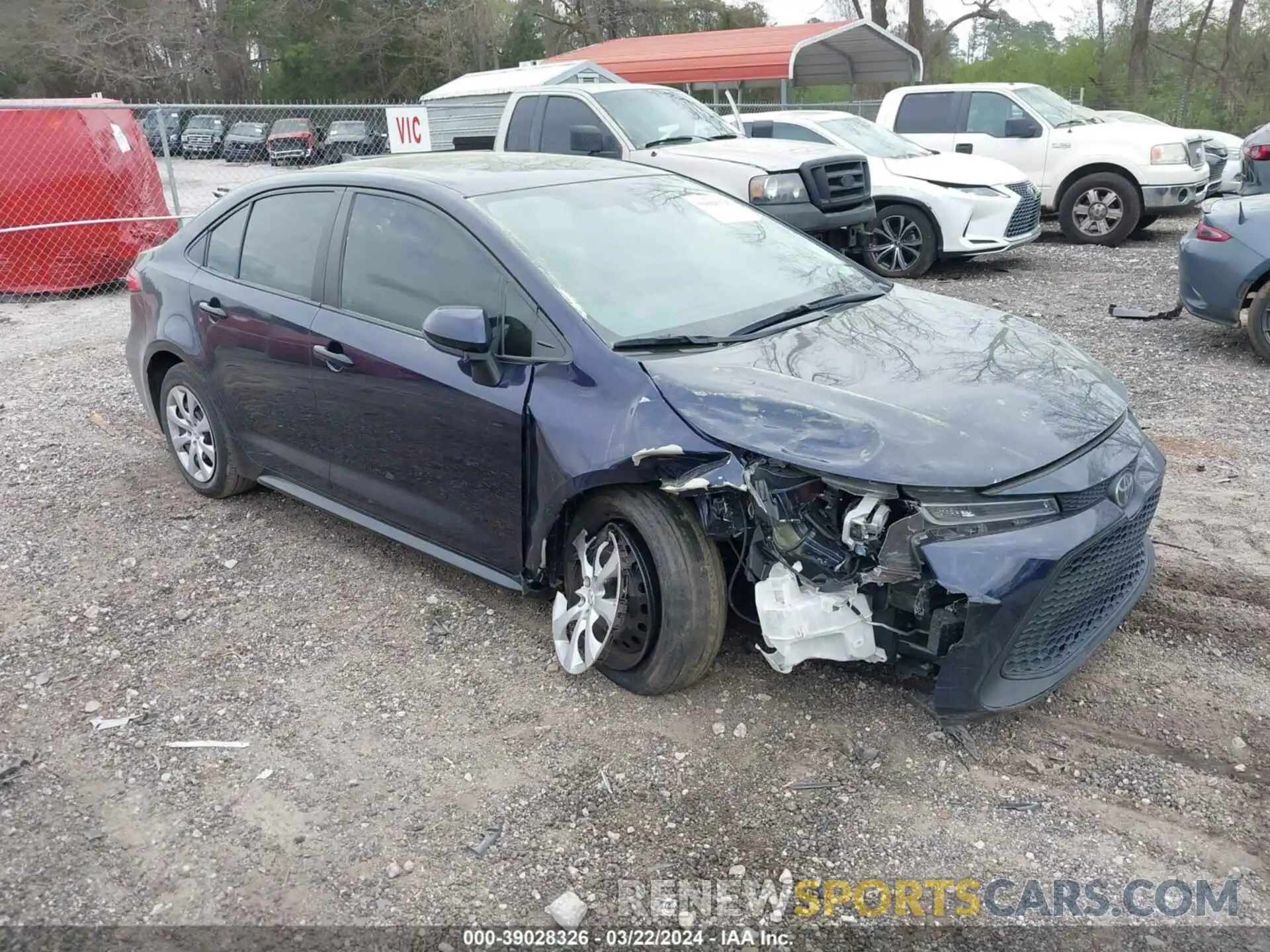 1 Photograph of a damaged car 5YFEPMAE5NP317269 TOYOTA COROLLA 2022