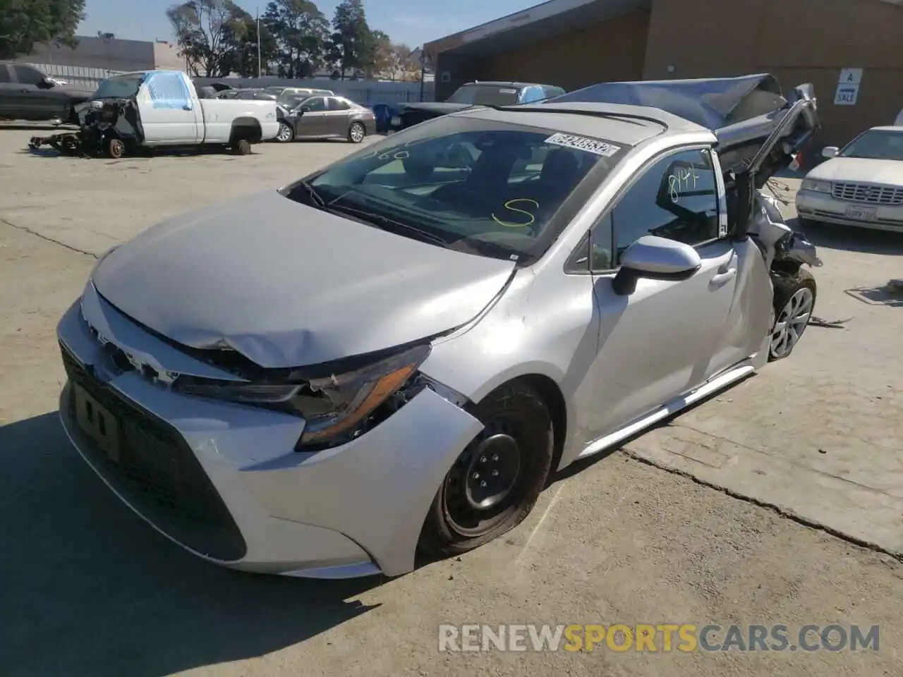 2 Photograph of a damaged car 5YFEPMAE5NP327378 TOYOTA COROLLA 2022