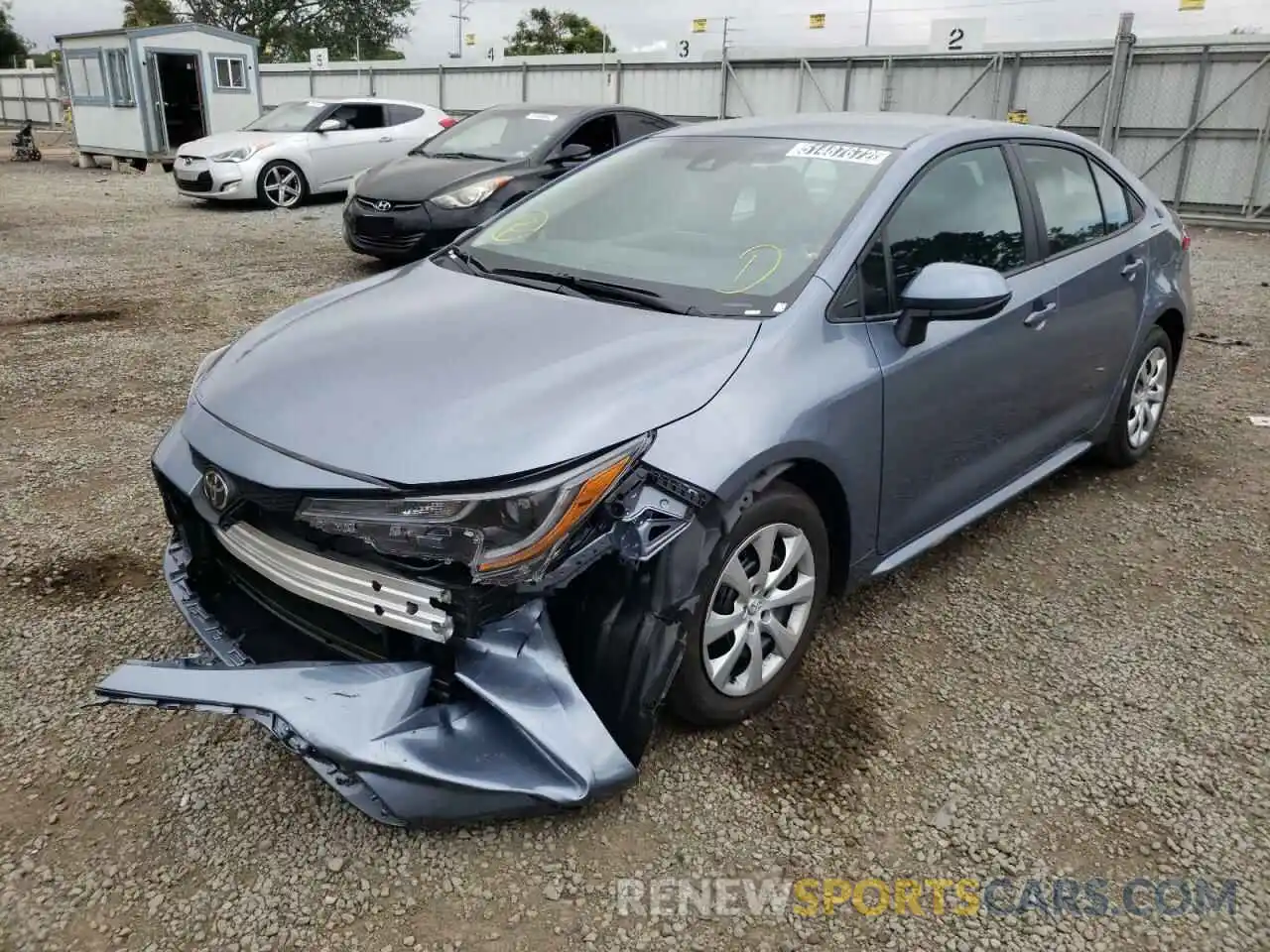 2 Photograph of a damaged car 5YFEPMAE5NP329406 TOYOTA COROLLA 2022