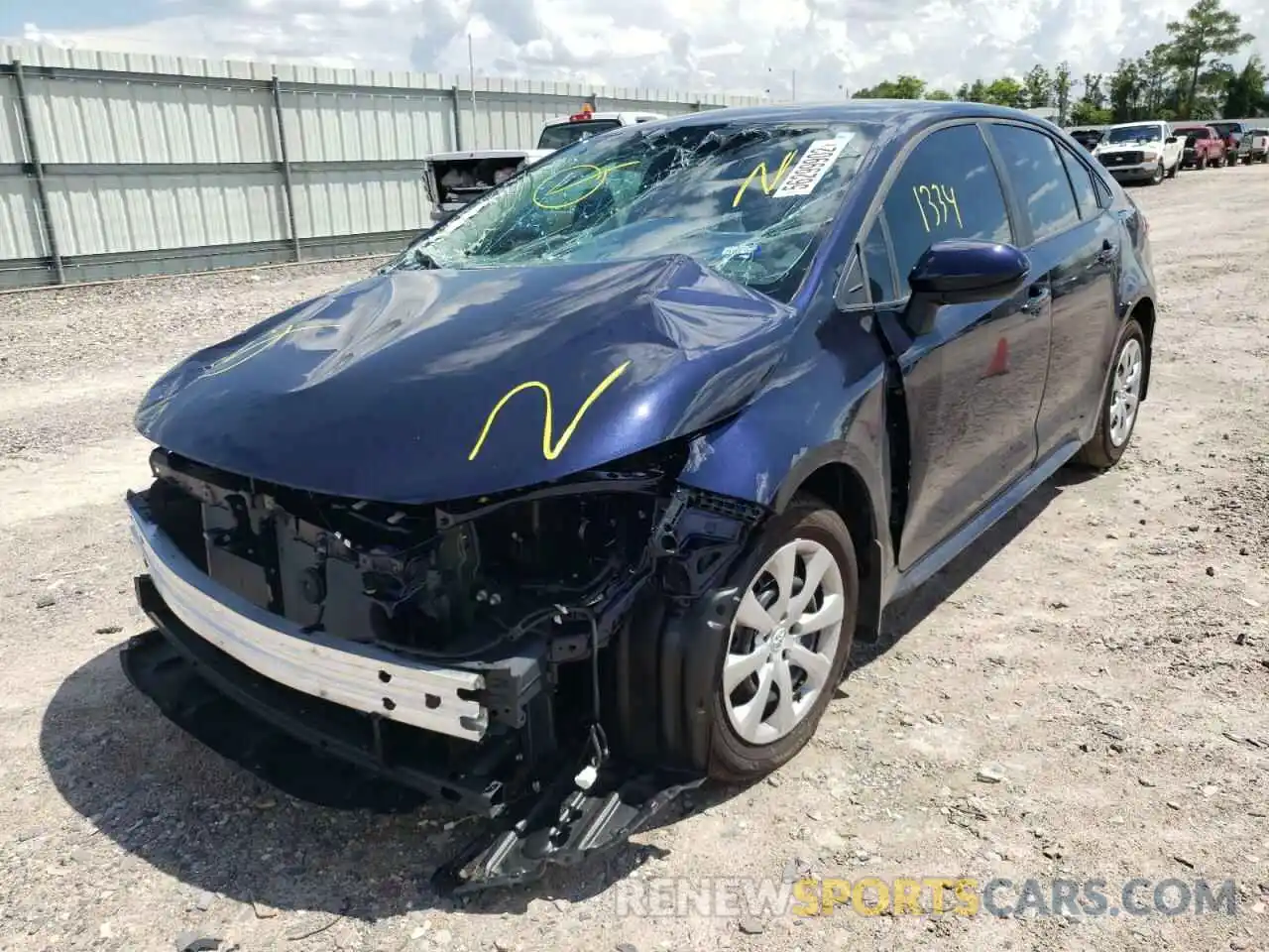 2 Photograph of a damaged car 5YFEPMAE5NP336372 TOYOTA COROLLA 2022