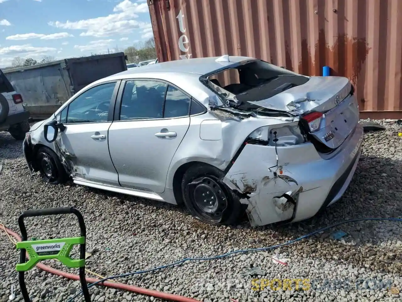 2 Photograph of a damaged car 5YFEPMAE5NP385278 TOYOTA COROLLA 2022