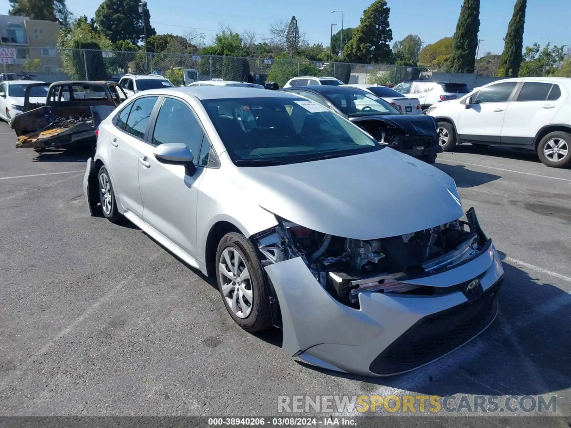 1 Photograph of a damaged car 5YFEPMAE5NP387967 TOYOTA COROLLA 2022