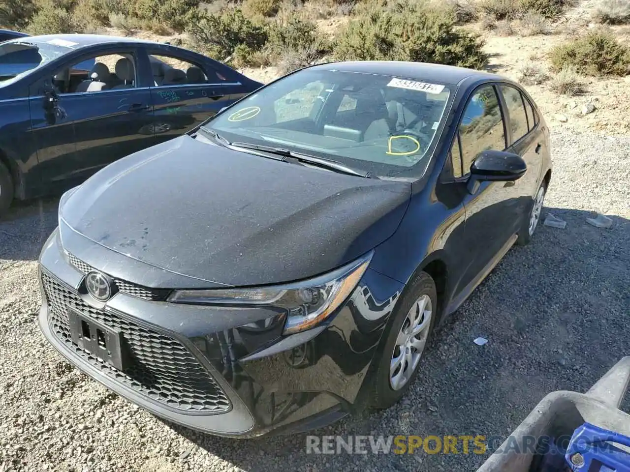 2 Photograph of a damaged car 5YFEPMAE6NP271709 TOYOTA COROLLA 2022