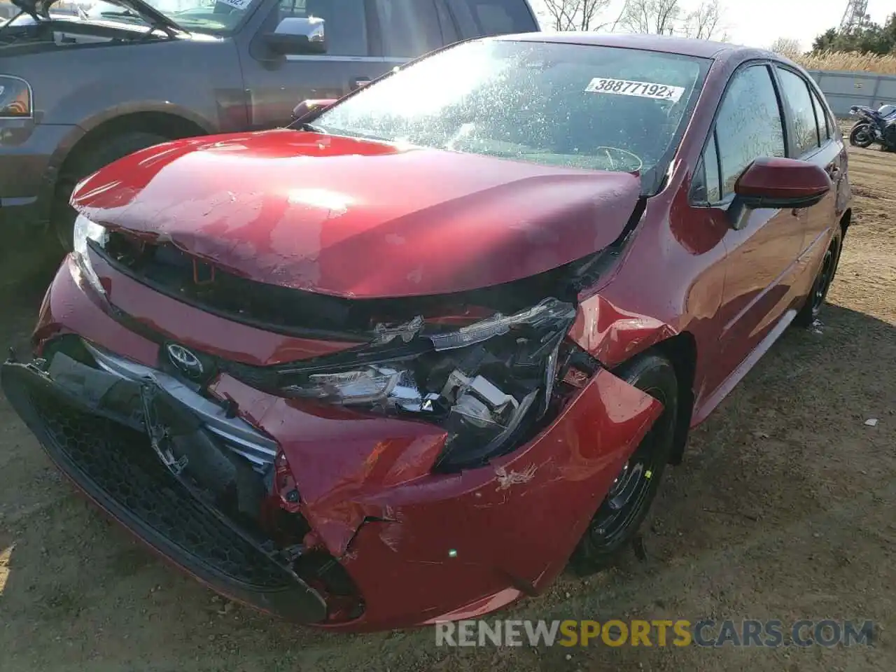 2 Photograph of a damaged car 5YFEPMAE6NP284055 TOYOTA COROLLA 2022