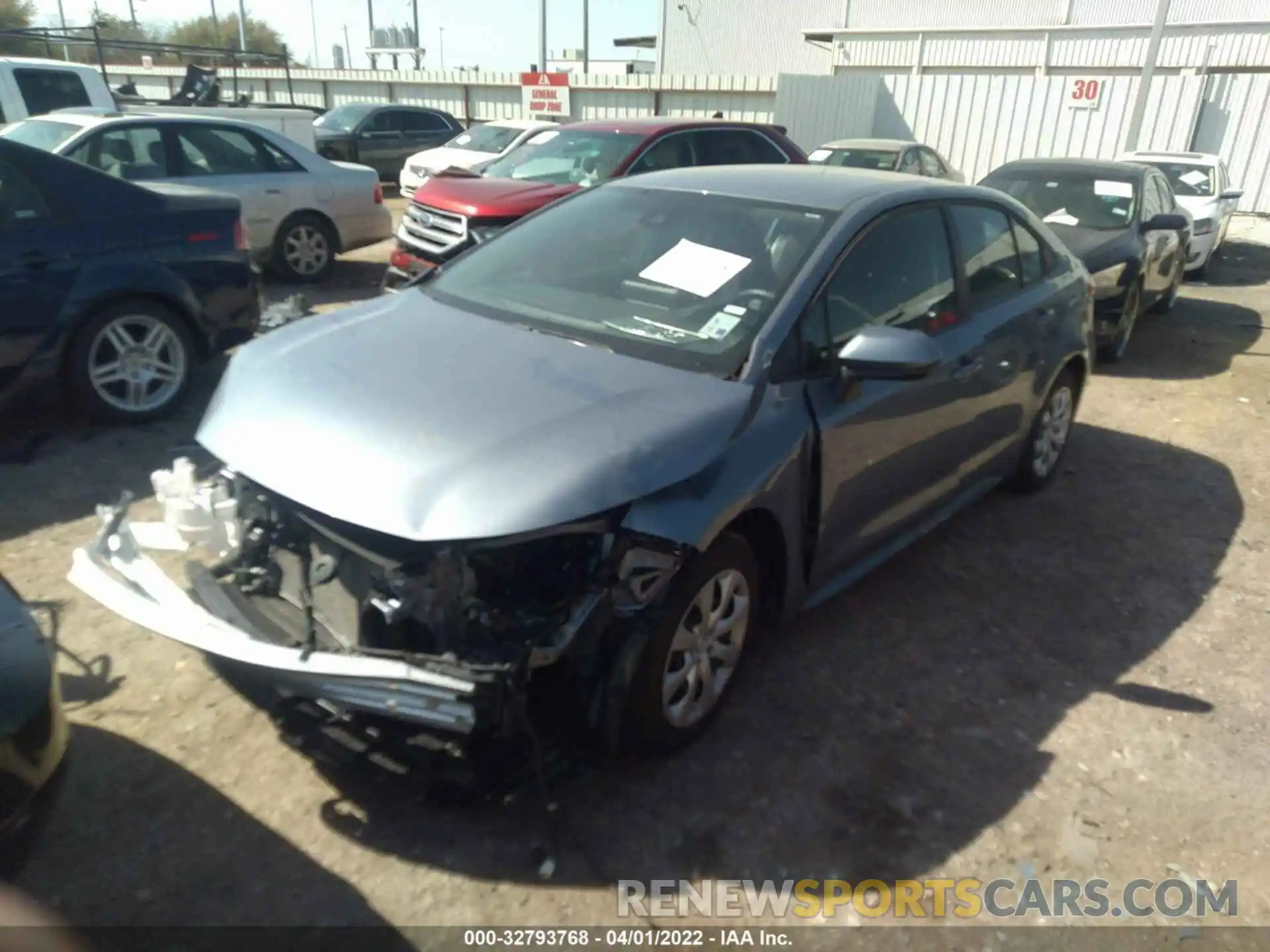 2 Photograph of a damaged car 5YFEPMAE6NP289174 TOYOTA COROLLA 2022