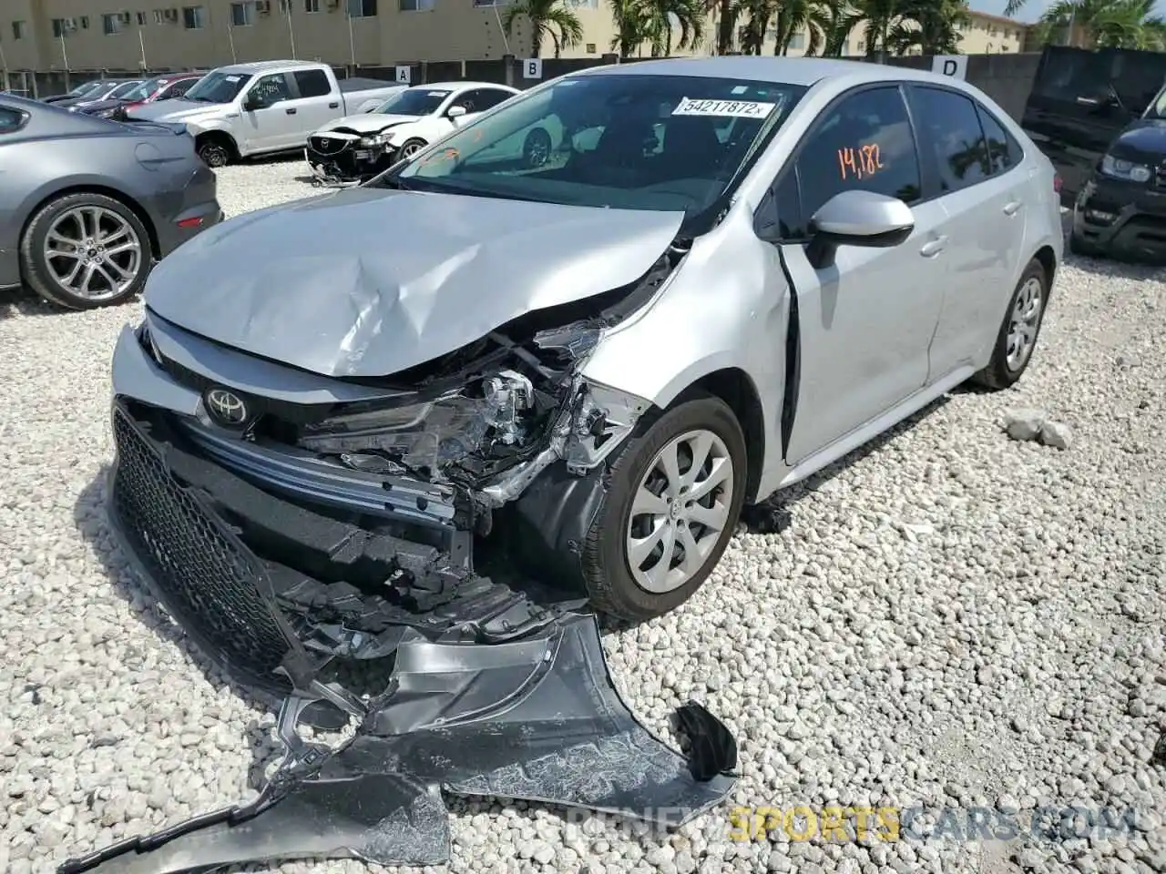 2 Photograph of a damaged car 5YFEPMAE6NP297839 TOYOTA COROLLA 2022