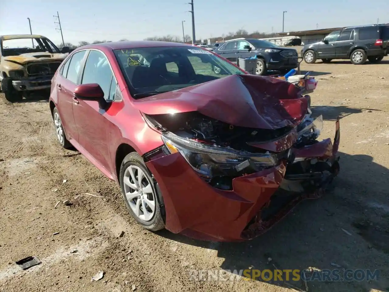 1 Photograph of a damaged car 5YFEPMAE6NP299588 TOYOTA COROLLA 2022