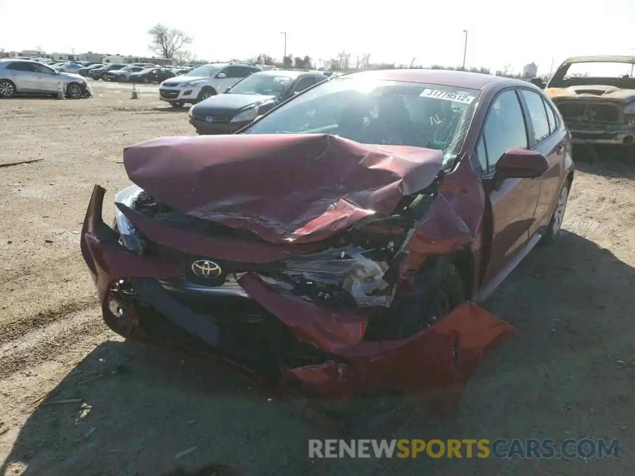 2 Photograph of a damaged car 5YFEPMAE6NP299588 TOYOTA COROLLA 2022