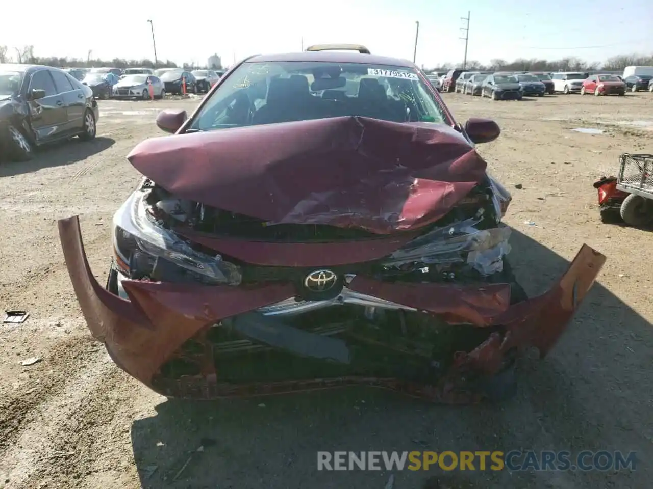 9 Photograph of a damaged car 5YFEPMAE6NP299588 TOYOTA COROLLA 2022