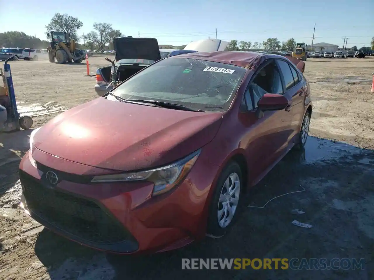 2 Photograph of a damaged car 5YFEPMAE6NP306104 TOYOTA COROLLA 2022