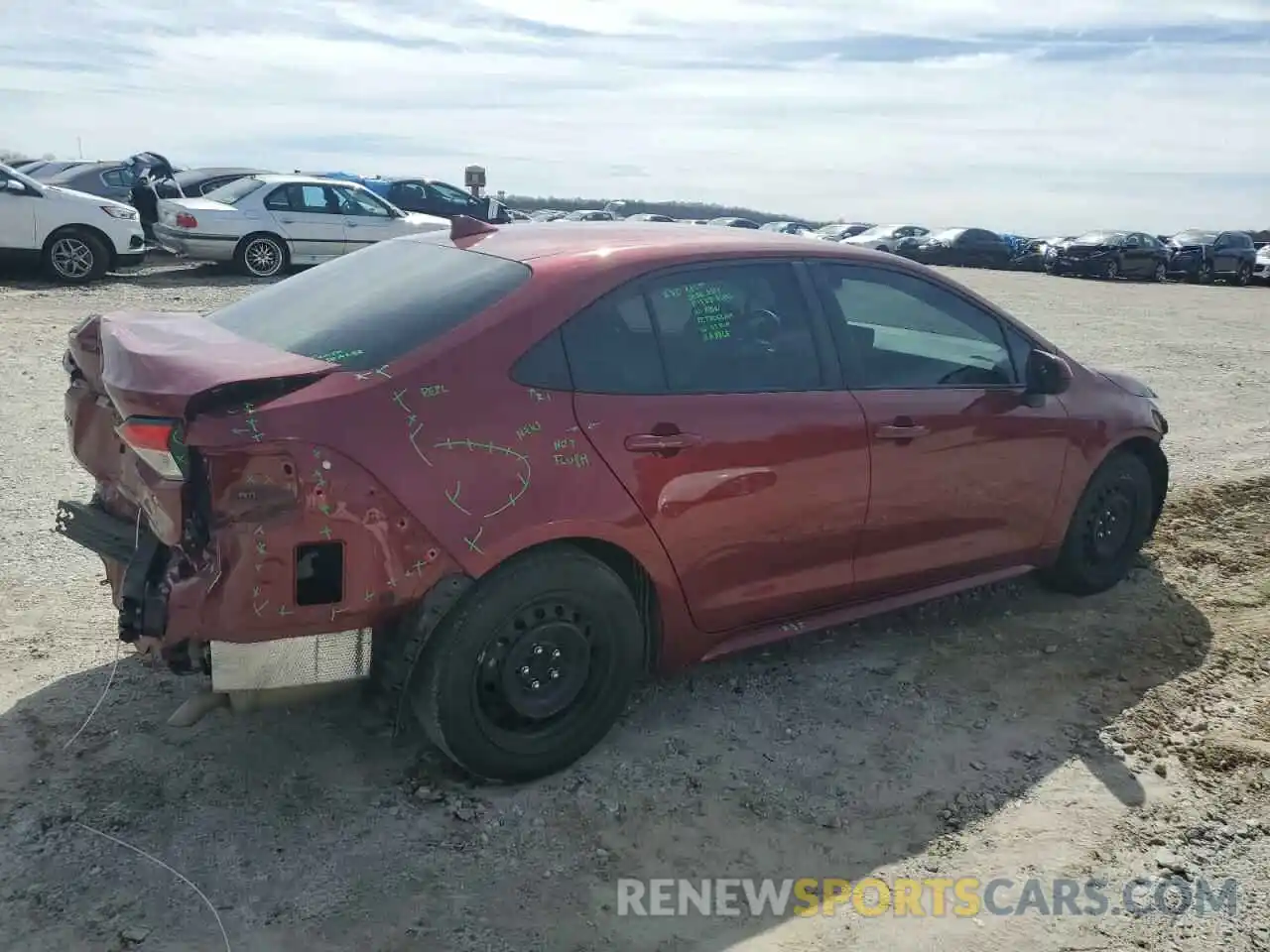 3 Photograph of a damaged car 5YFEPMAE6NP307821 TOYOTA COROLLA 2022