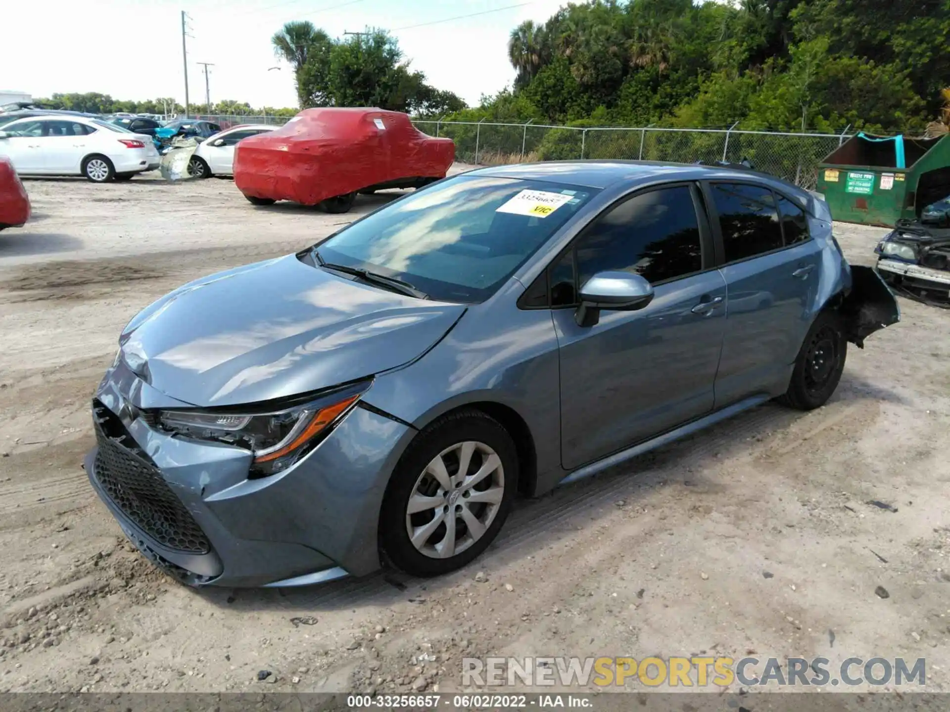 2 Photograph of a damaged car 5YFEPMAE6NP309679 TOYOTA COROLLA 2022