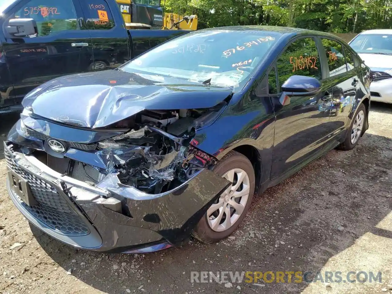 2 Photograph of a damaged car 5YFEPMAE6NP314364 TOYOTA COROLLA 2022