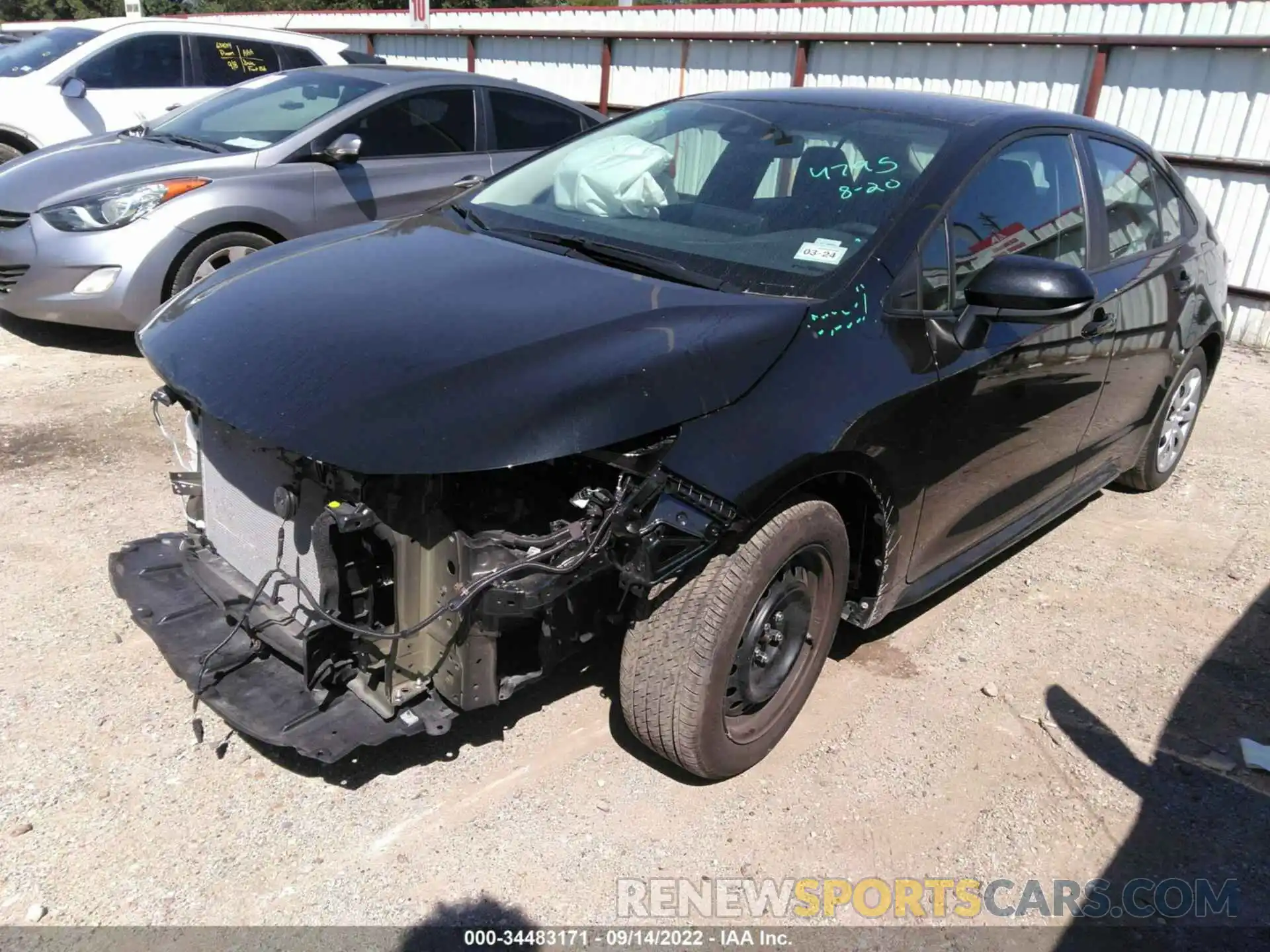 2 Photograph of a damaged car 5YFEPMAE6NP324795 TOYOTA COROLLA 2022