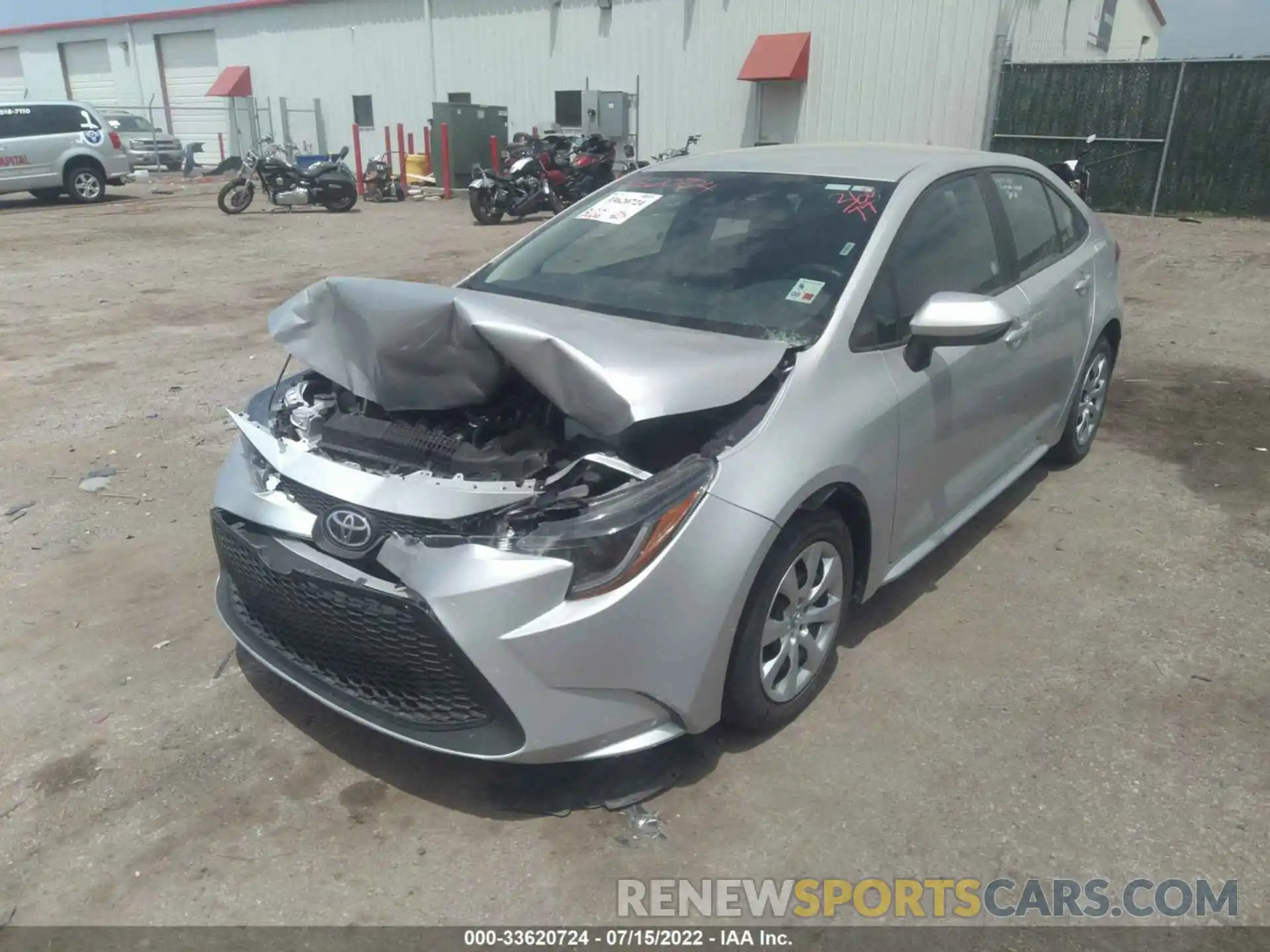 2 Photograph of a damaged car 5YFEPMAE7NP274117 TOYOTA COROLLA 2022