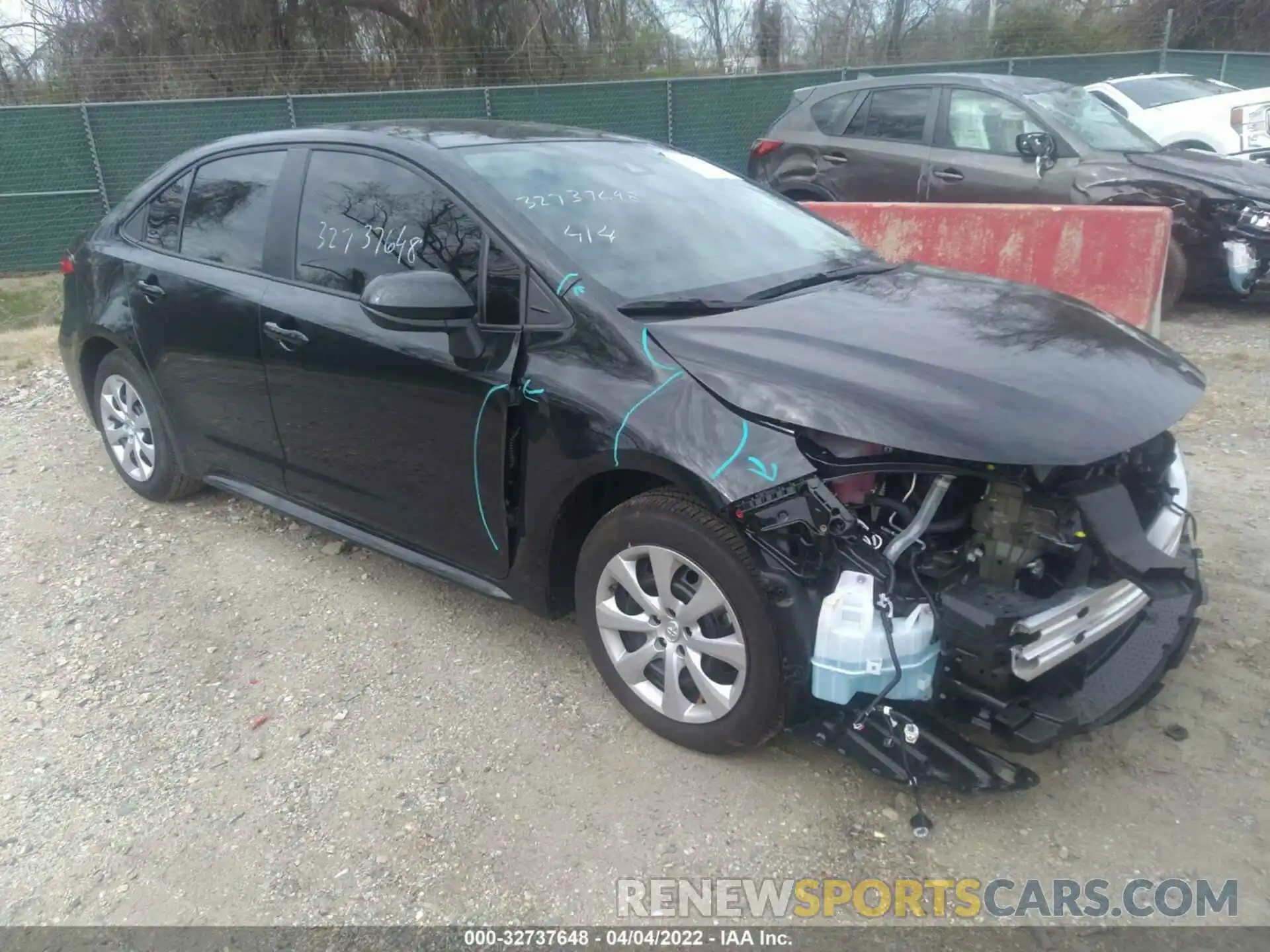 1 Photograph of a damaged car 5YFEPMAE7NP292391 TOYOTA COROLLA 2022