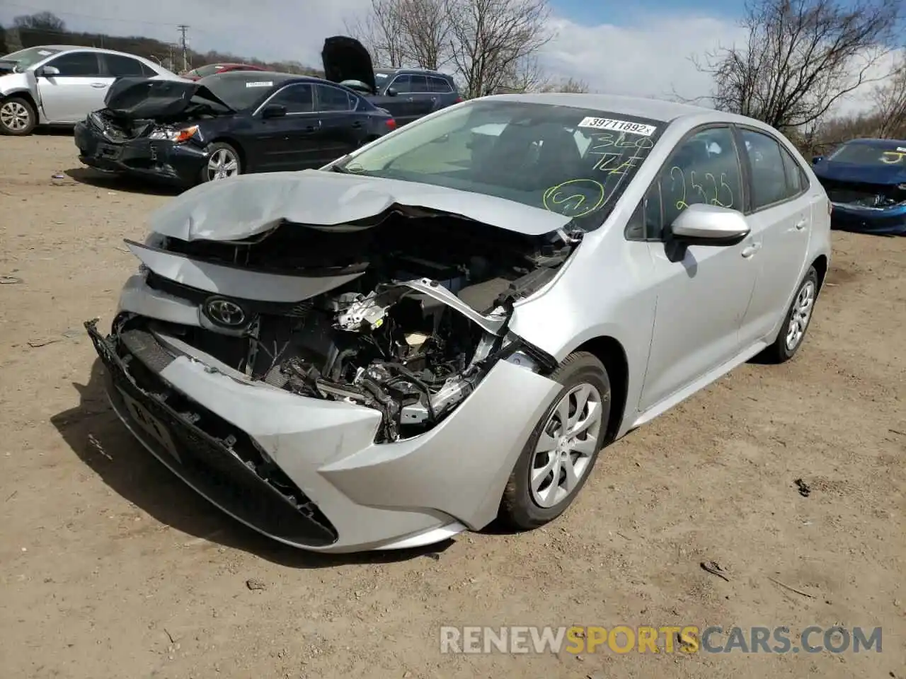 2 Photograph of a damaged car 5YFEPMAE7NP303129 TOYOTA COROLLA 2022