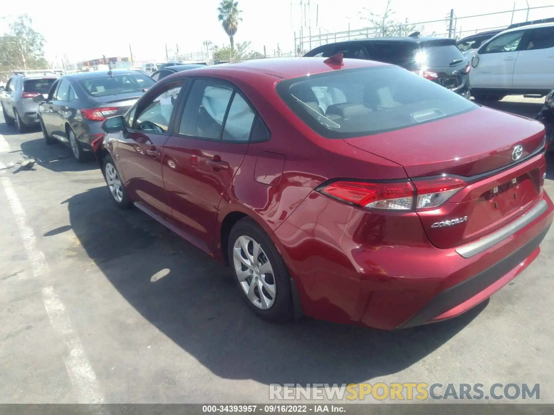 3 Photograph of a damaged car 5YFEPMAE7NP303924 TOYOTA COROLLA 2022